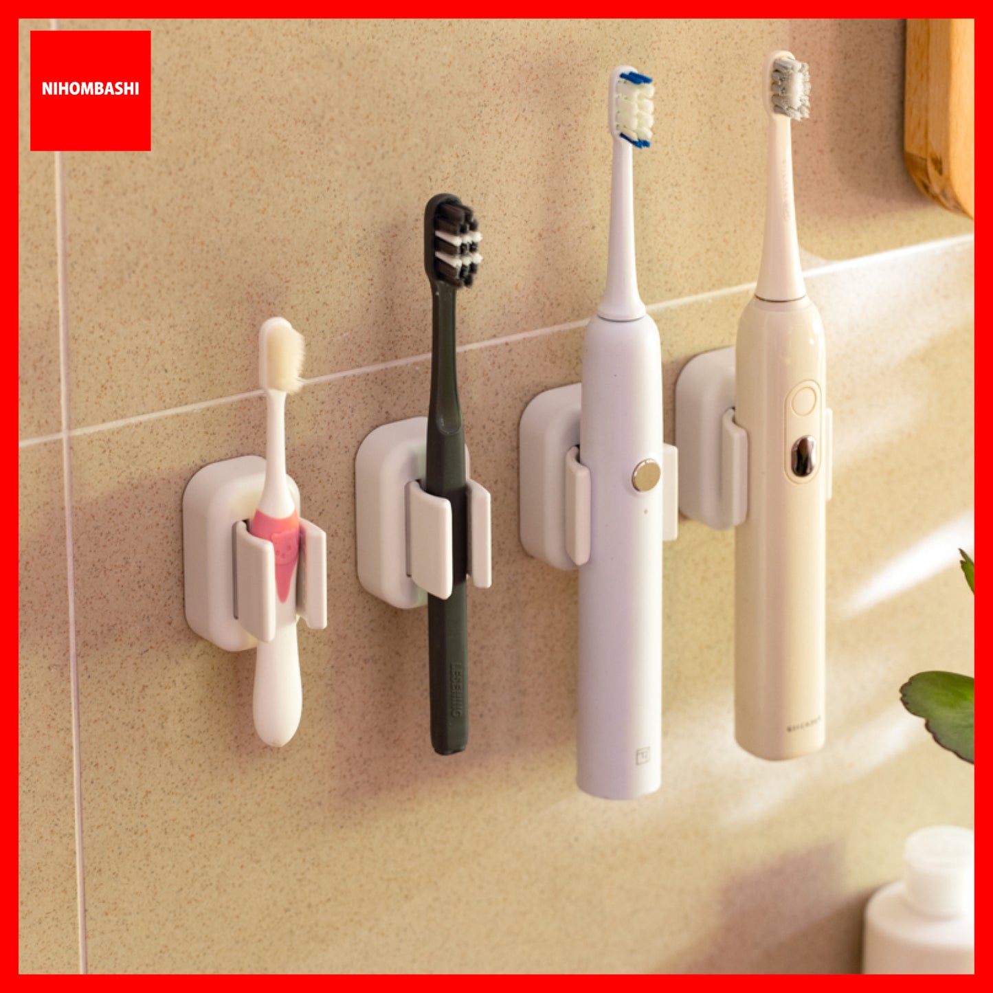 Adhesive Toothbrush Mop Holder