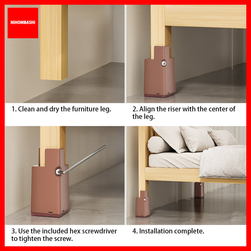 Adjustable Clamp-On Furniture Leg Riser