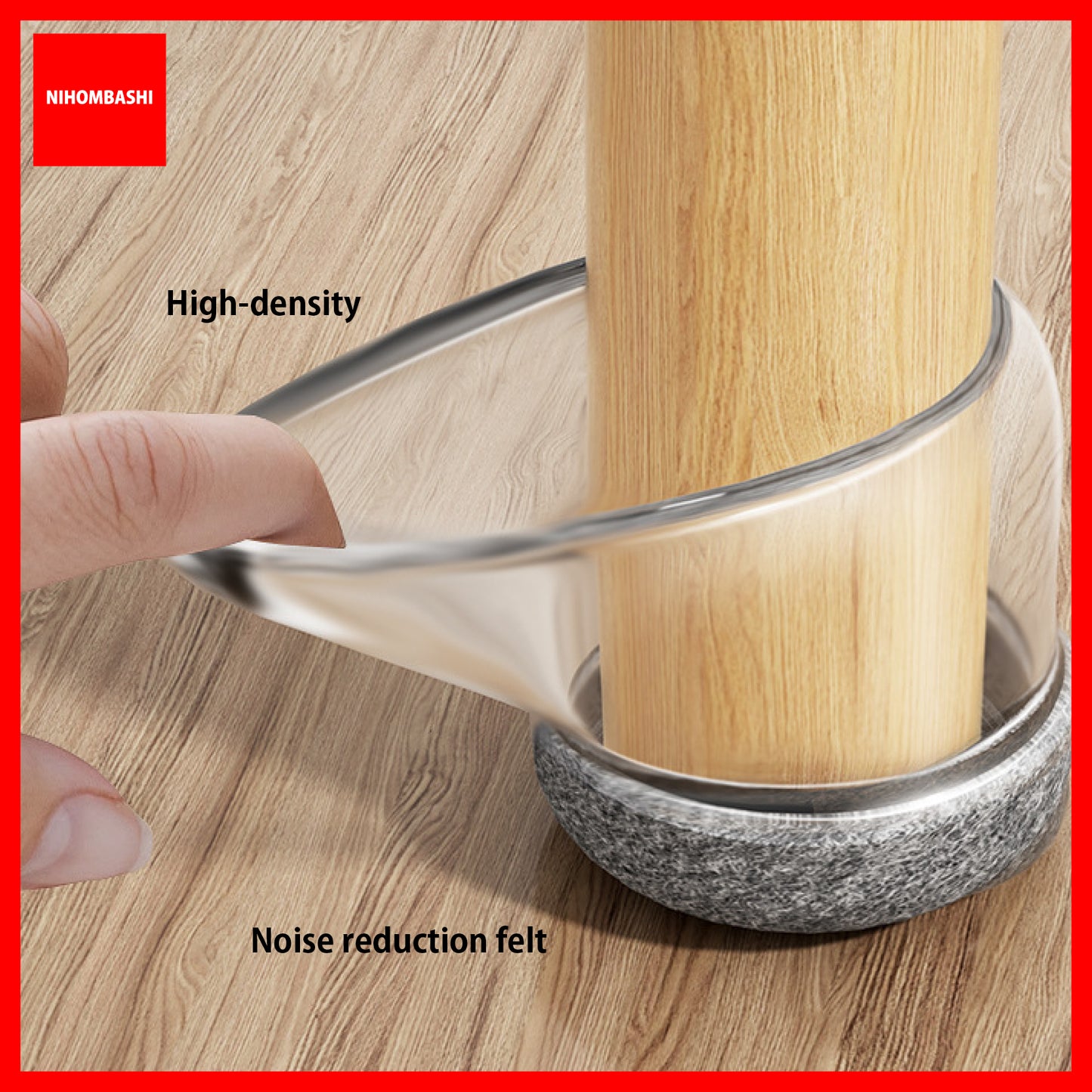 4pcs/8pcs Transparent Table Chair Leg Floor Protectors