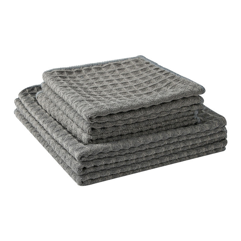(4pcs) Kitchen Towel Anti-Grease Waffle Fiber Cleaning Cloths