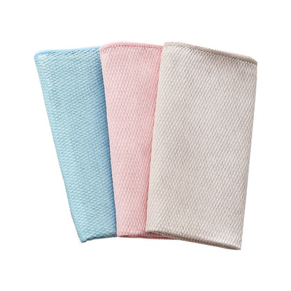 (5pcs/3pcs) Kitchen Anti-Grease Wiping Towel Fish Scale Car Wipe Cloth