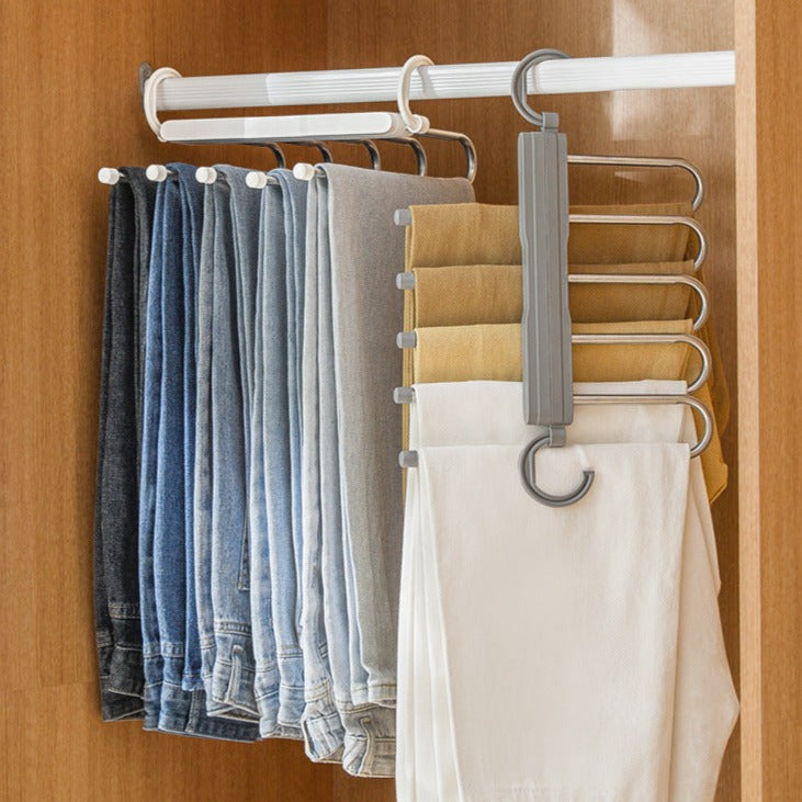 5-in-1 Stainless Steel Pant Rack Pants Organizer