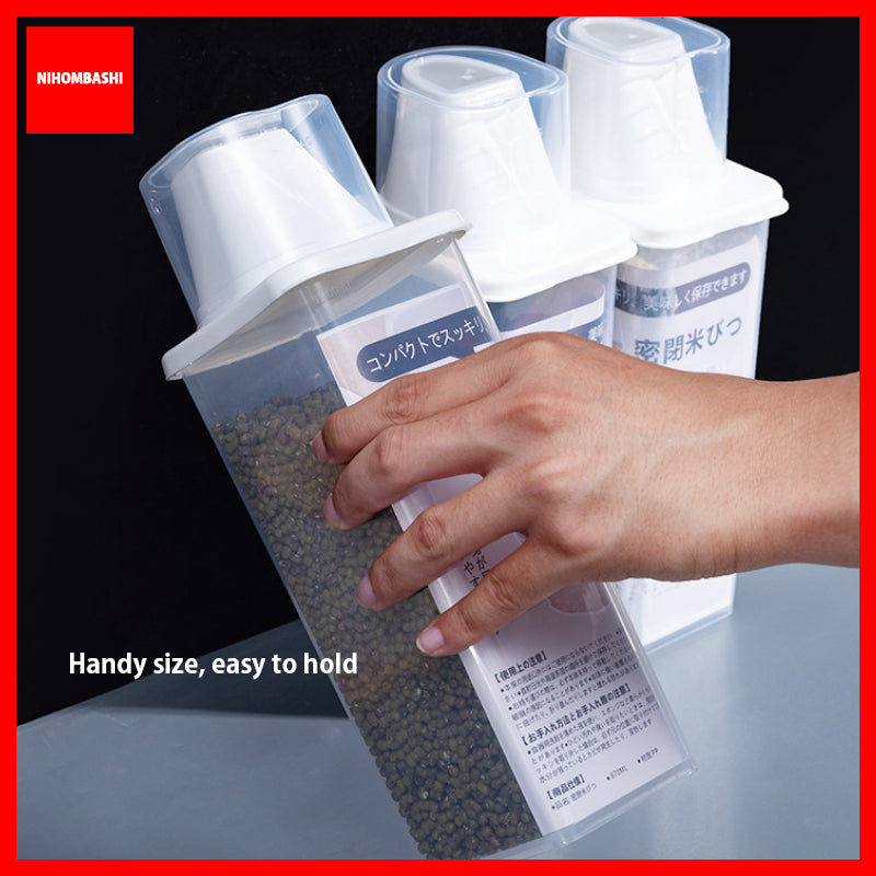 Airtight Food Storage Container with Measuring Cup