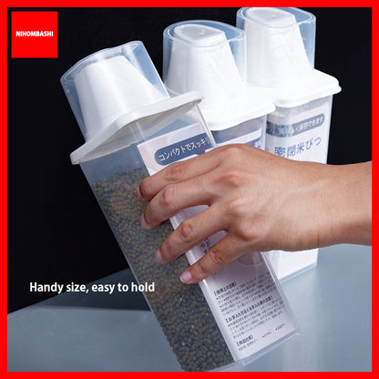 Airtight Food Storage Container with Measuring Cup