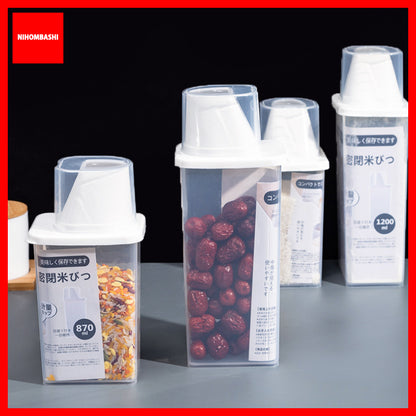 Airtight Food Storage Container with Measuring Cup