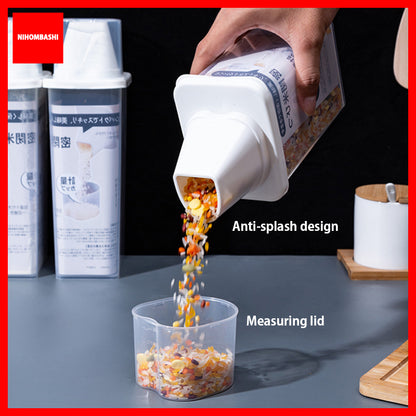 Airtight Food Storage Container with Measuring Cup