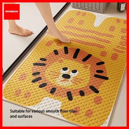 (50x80cm) Cartoon Anti Slip Bathroom Foot Mat