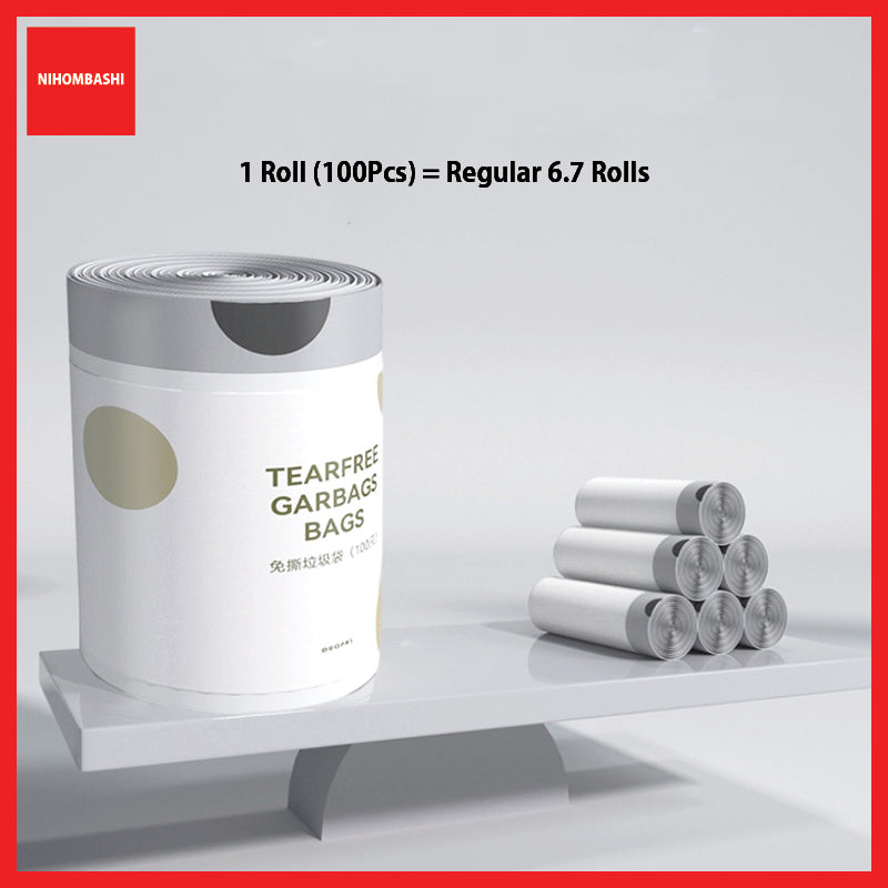 Extra Thick Large Roll Tear-Free Drawstring Garbage Bag