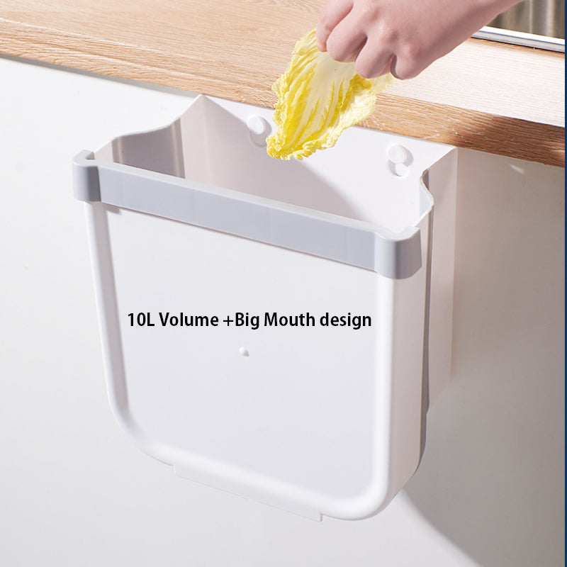 (2 Sizes) Kitchen Foldable Hanging Trash Bin