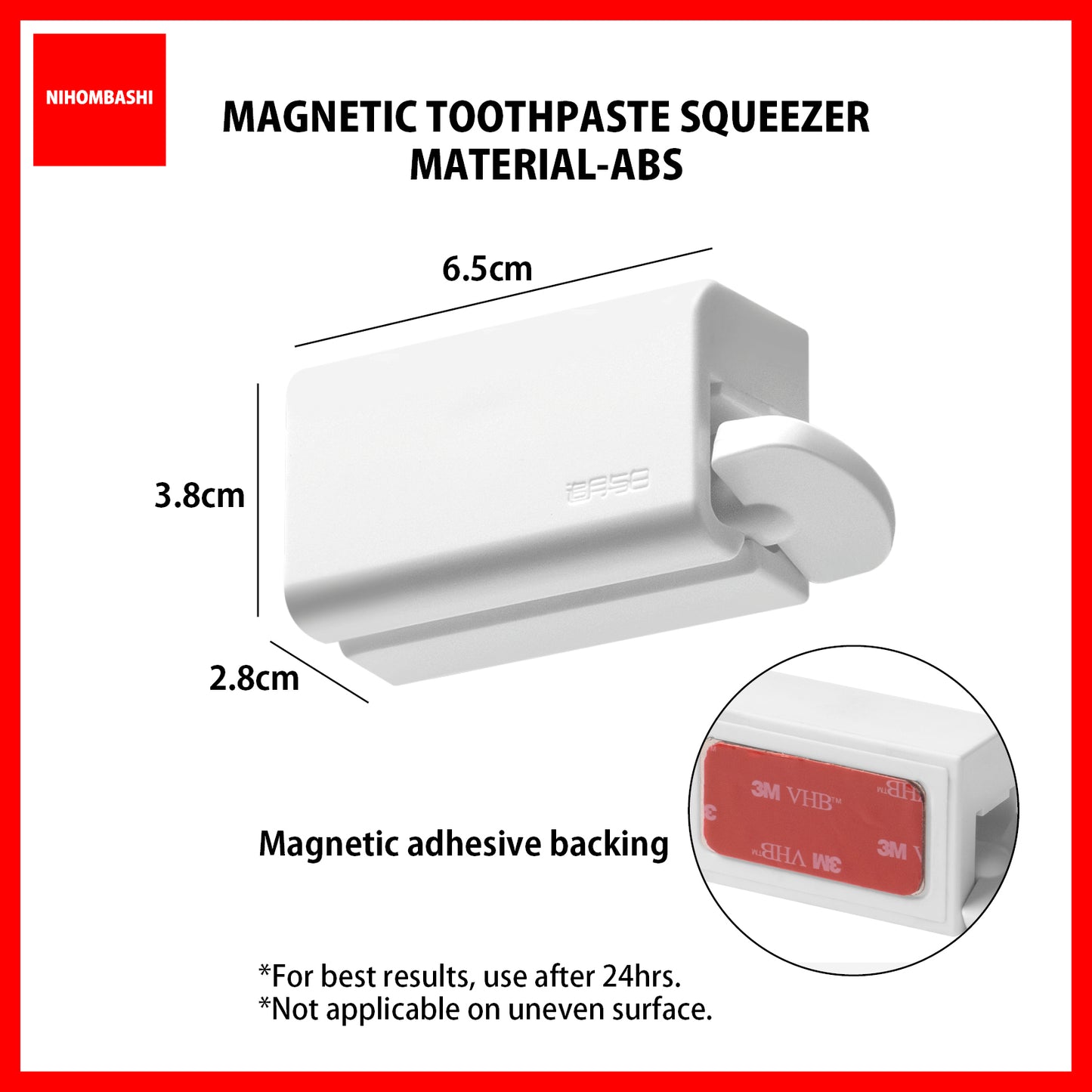 Magnetic Toothpaste Roller Squeezer / Toothbrush Holder Clip