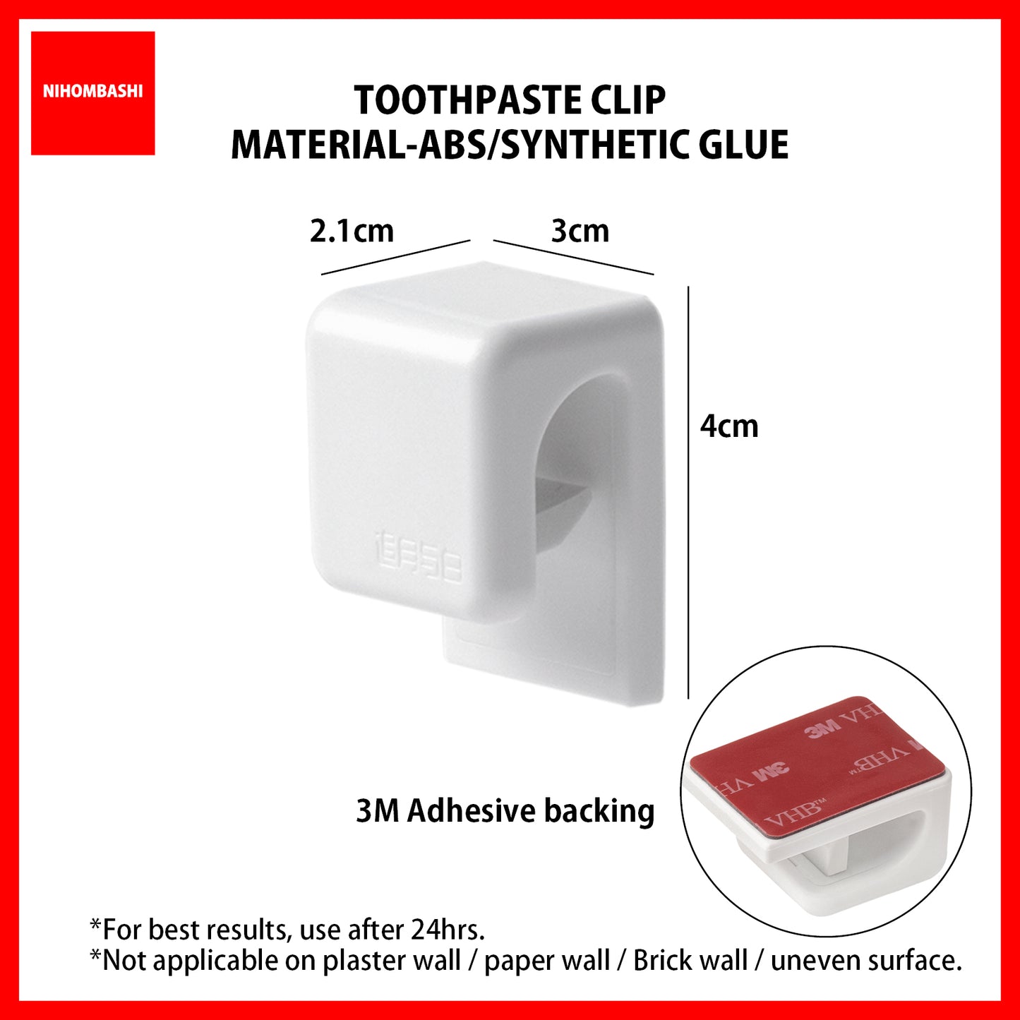 Toothbrush Holder / Toothpaste Clip