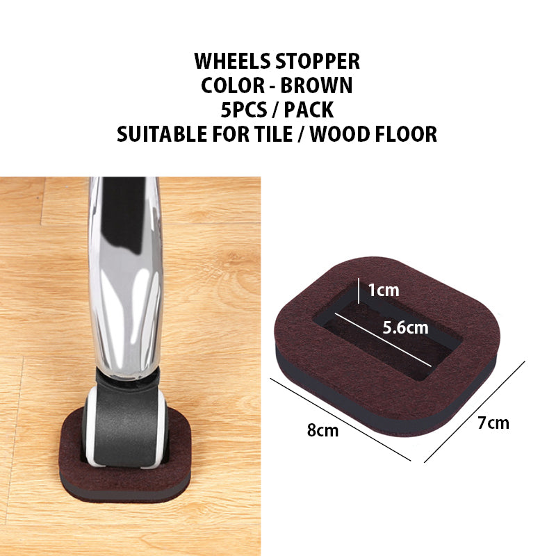 (5pcs) Chair Wheels Stopper Protector  / Roller Feet Prevent Sliding Pad