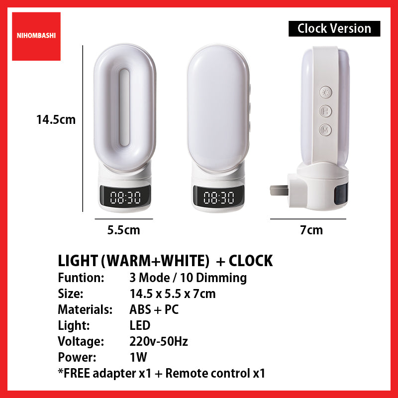 (FREE adapter) 3 mode Night LED Light