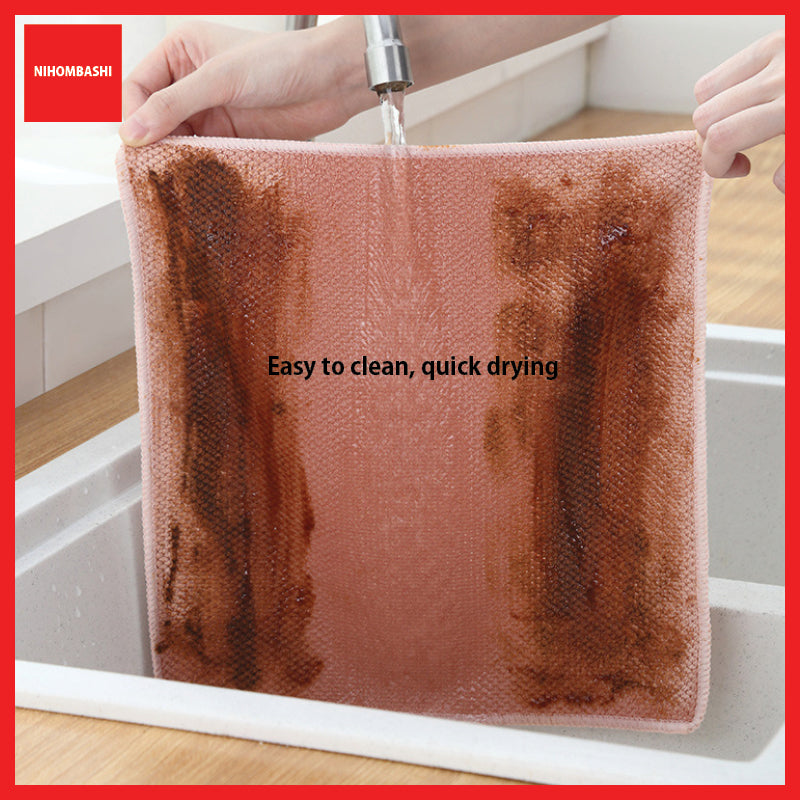 (5pcs) Kitchen Anti-grease Cleaning Towels