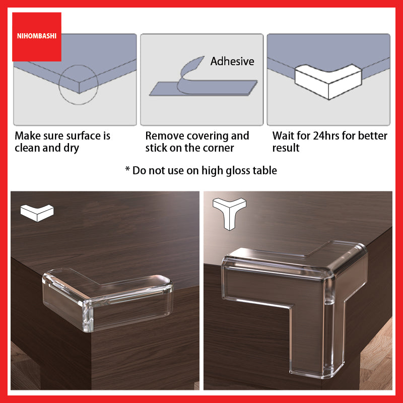 Safety Desk Table Edge Corner Guard Rubber For Baby Kids