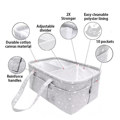 Baby Diaper Caddy Organizer Bag