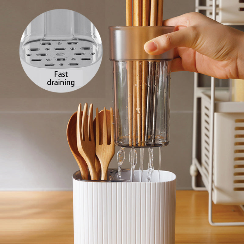 Cutlery Utensil Draining Holder Storage Organizer