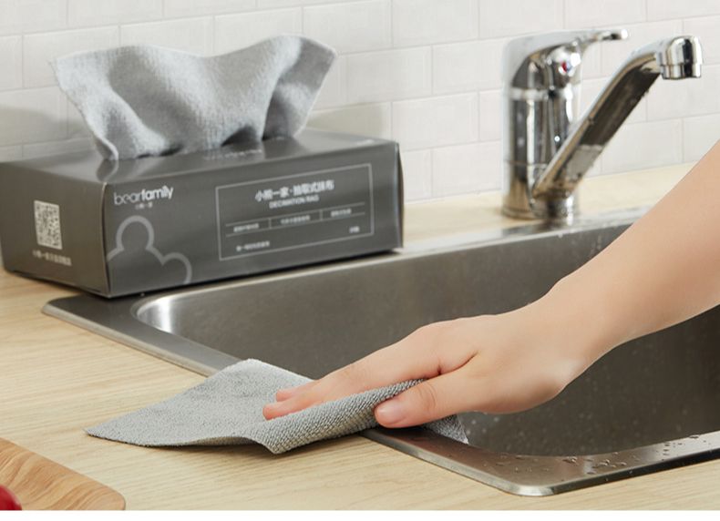 (20pcs) Disposable Microfiber Cloth Towel Reusable Dishcloth Wipe