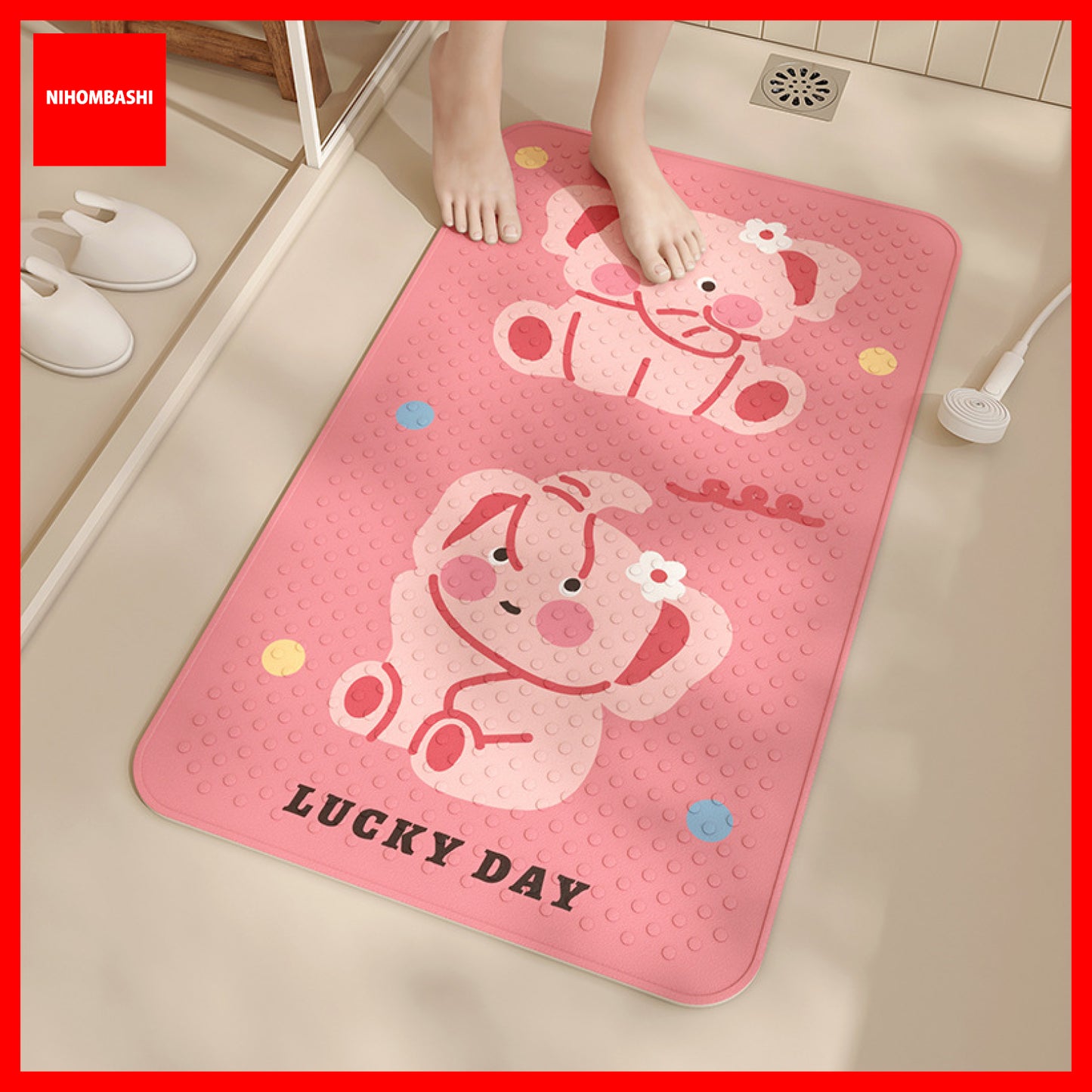 (50x80cm) Cartoon Anti Slip Bathroom Foot Mat
