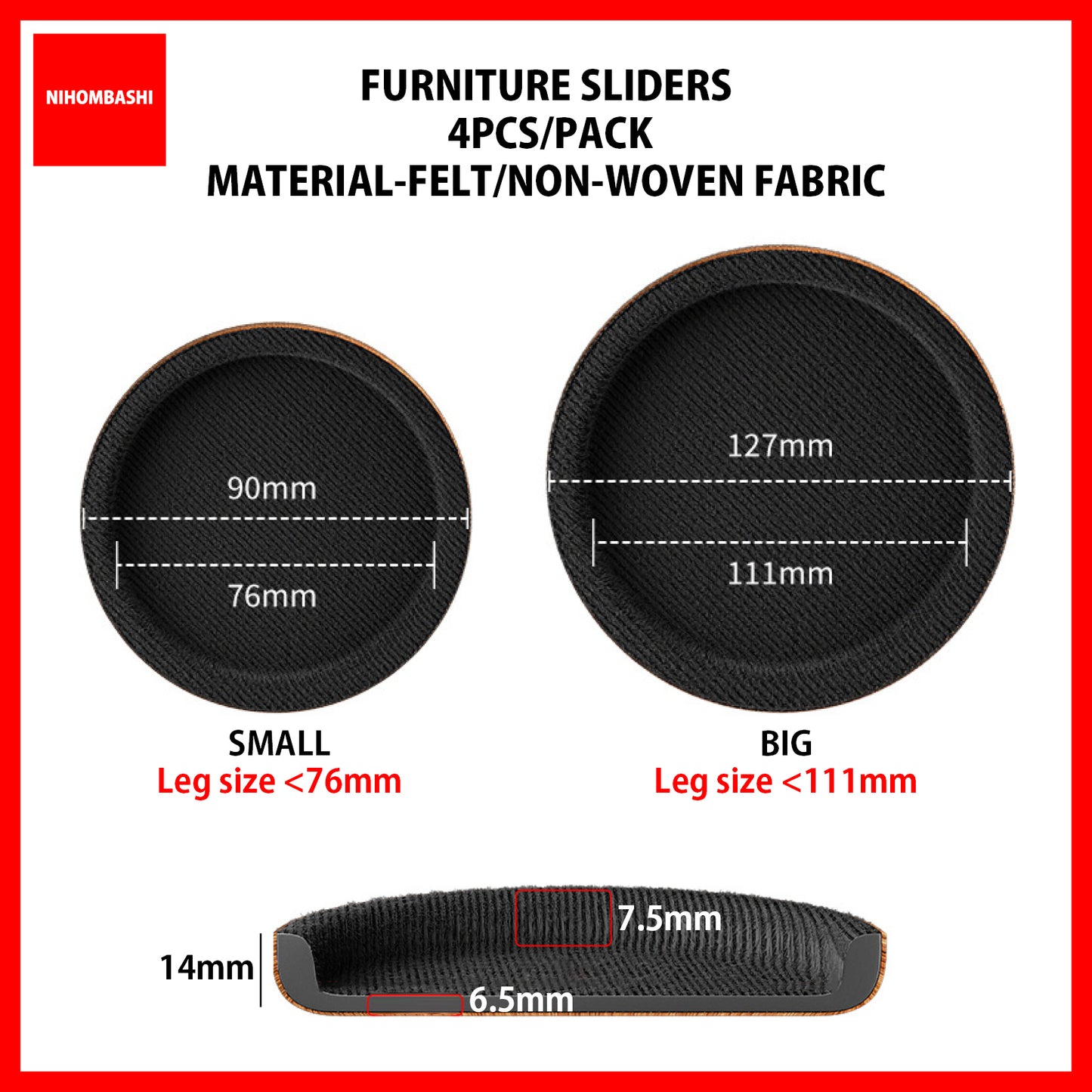 Felt Furniture Sliders