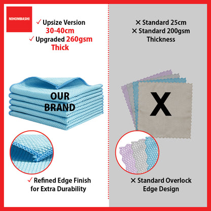 (5pcs/3pcs) Kitchen Anti-Grease Wiping Towel Fish Scale Car Wipe Cloth