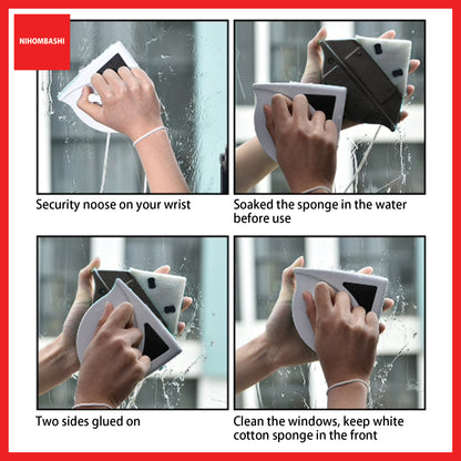 Double-sided Magnetic Glass Cleaner