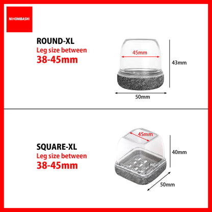 4pcs/8pcs Transparent Table Chair Leg Floor Protectors