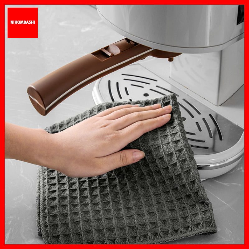 (4pcs) Kitchen Towel Anti-Grease Waffle Fiber Cleaning Cloths