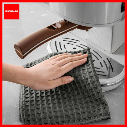 (4pcs) Kitchen Towel Anti-Grease Waffle Fiber Cleaning Cloths