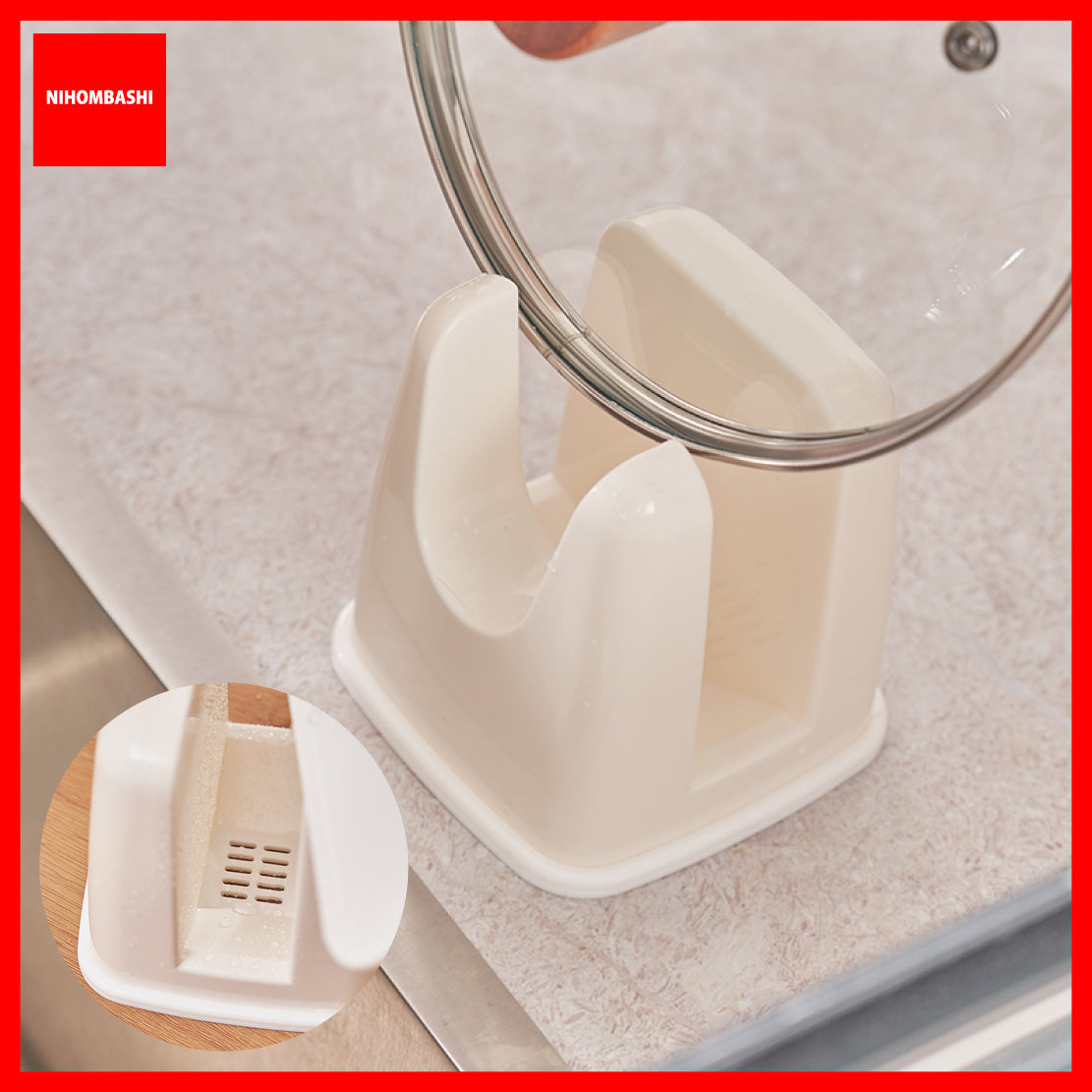 Pot cover lid holder rack
