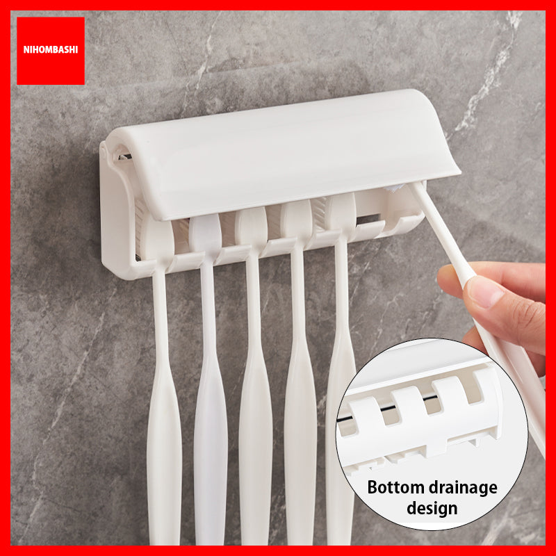 6-Slot Dustproof Toothbrush Holder