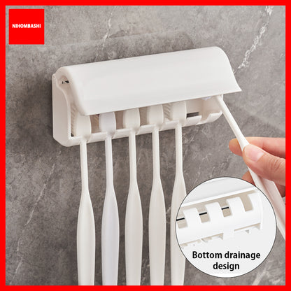 6-Slot Dustproof Toothbrush Holder