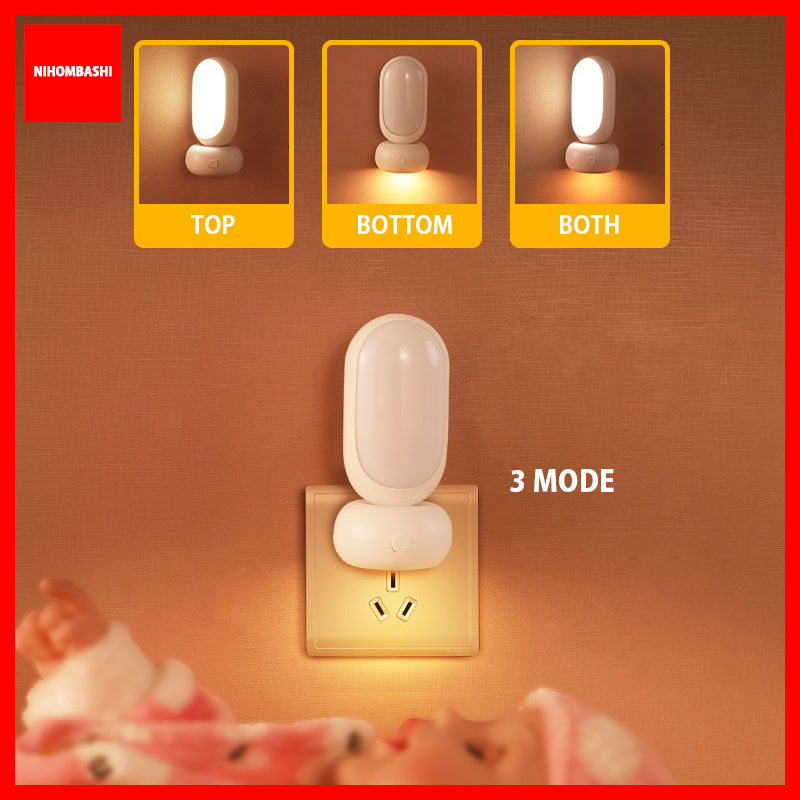 (FREE adapter) 3 mode Night LED Lamp