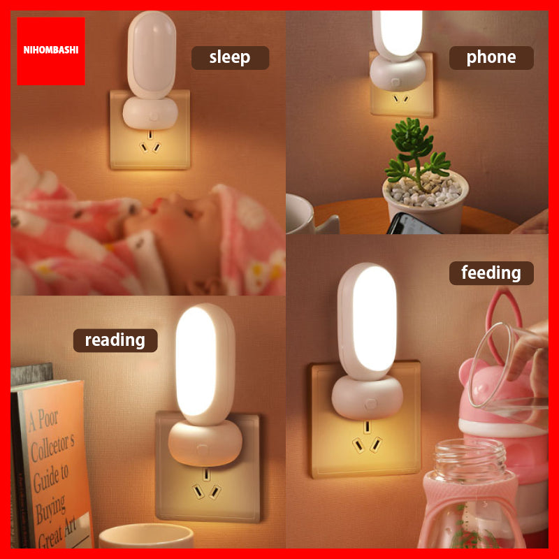 (FREE adapter) 3 mode Night LED Lamp