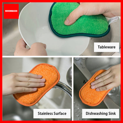 (5pcs) Magic scrub dish towel dishwashing antibacterial sponge