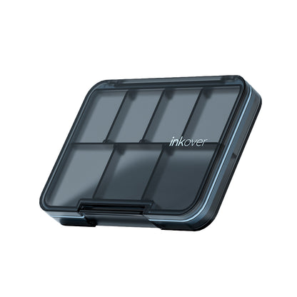 Slim transparent weekly pill box