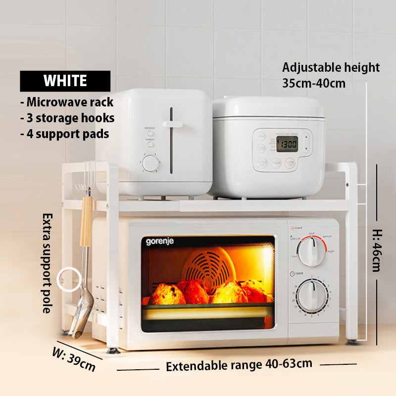 Expandable Microwave Oven Rack Stand Shelf Holder