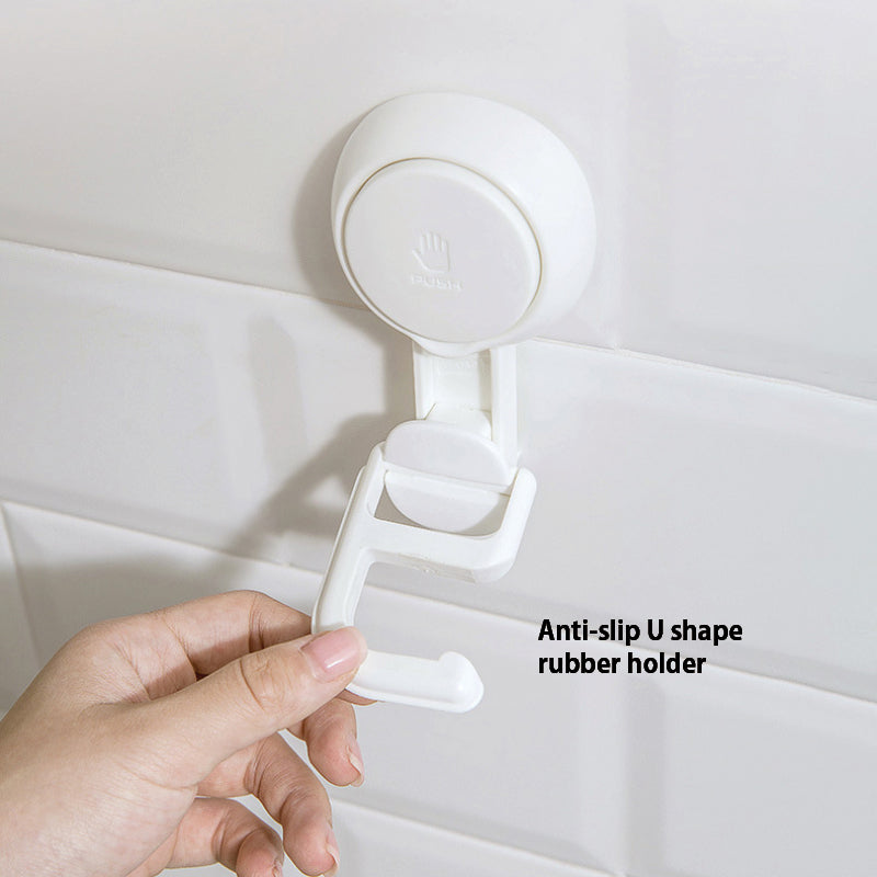 (1pc)  Removable Reusable Vacuum Suction Cup Mop Hook Holder