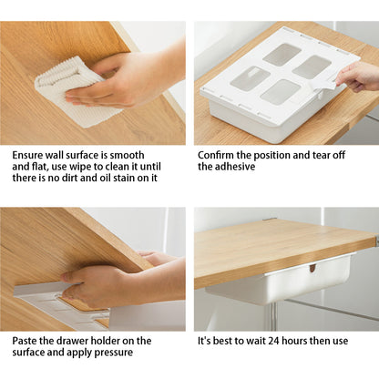 Self-adhesive Under Desk Drawer