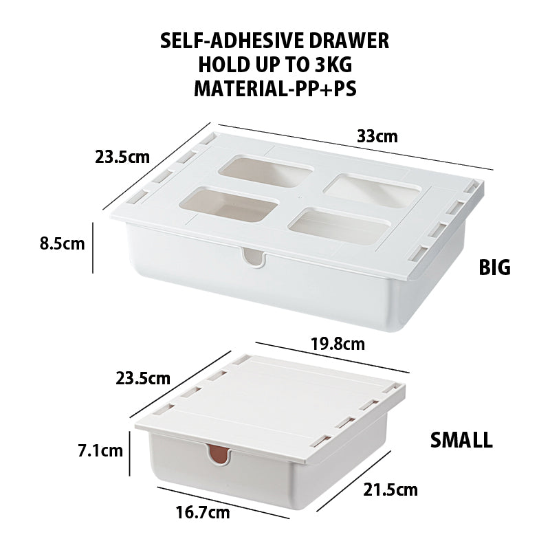 Self-adhesive Under Desk Drawer