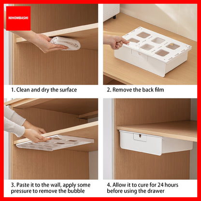Self-adhesive Under Desk Drawer