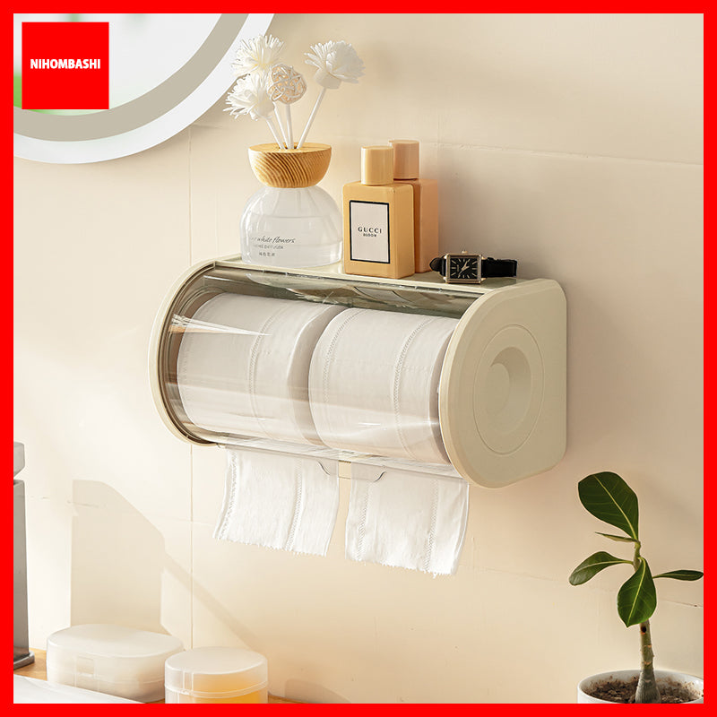 Towel Tissue Paper Roll Holder With Cover