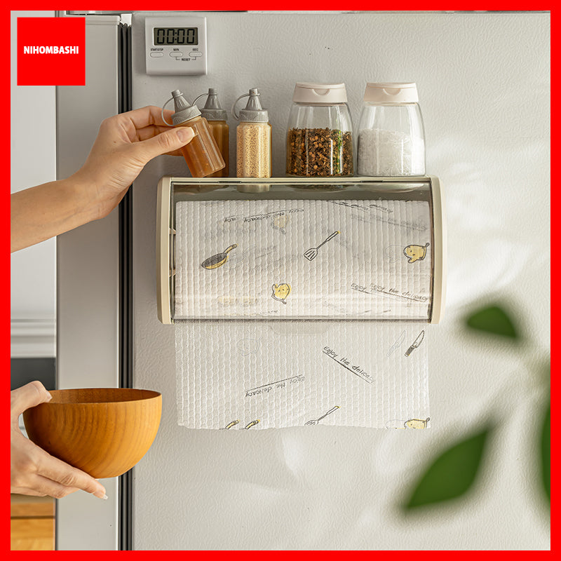 Towel Tissue Paper Roll Holder With Cover