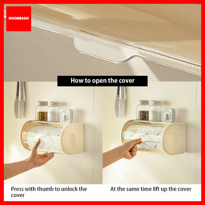 Towel Tissue Paper Roll Holder With Cover