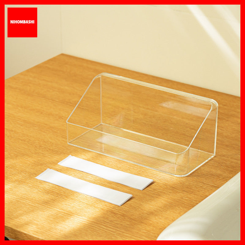 Makeup Organizer Shelf Cabinet Cosmetic Storage Tray with Adhesive Tape Make up Vanity Holder for Bathroom Counter