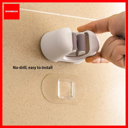Mop Broom Holder Wall Mount Broom Gripper Holds Self Adhesive No Drilling Dustpan Hanger for For Home Garden Kitchen
