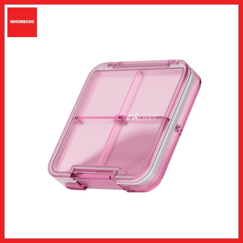 Ultra Slim 1.6cm Medicine Pill Box Food Grade Transparent Portable 4/7 Compartments Weekly Pill Organizer with Silicone