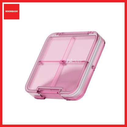 Ultra Slim 1.6cm Medicine Pill Box Food Grade Transparent Portable 4/7 Compartments Weekly Pill Organizer with Silicone
