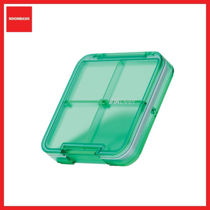 Ultra Slim 1.6cm Medicine Pill Box Food Grade Transparent Portable 4/7 Compartments Weekly Pill Organizer with Silicone