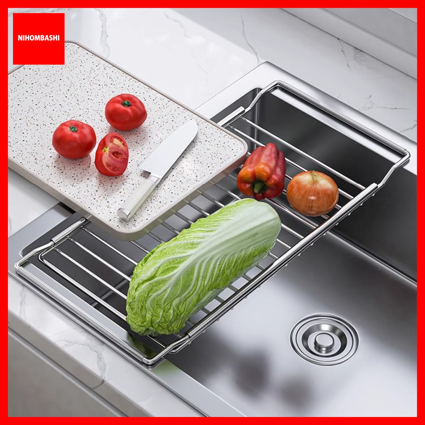 Extendable 304 Stainless Steel Sink Drainer